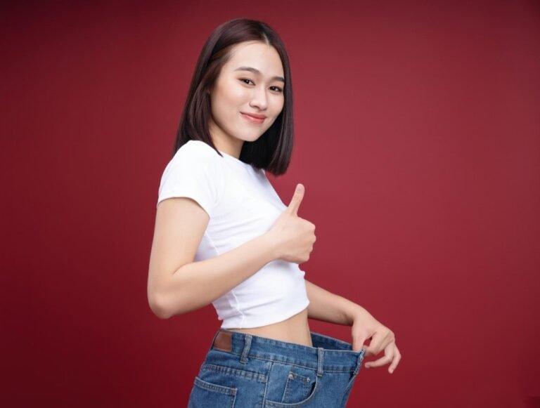 A young woman achieved weight loss